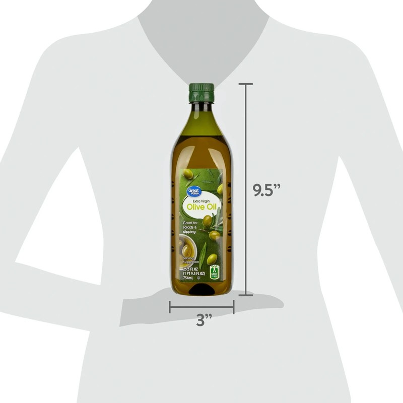 Great Value: 100% Extra Virgin Olive Oil, 25.5 fl oz FREE & FAST SHIPPING gallery