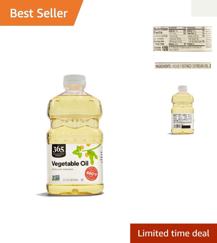 100% USA-Sourced 32 Fl Oz Vegetable Oil – Ideal for Mediterranean Dishes