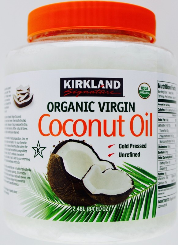 Kirkland Signature 100% USDA Organic Coconut Oil Virgin Cold Pressed, 84 FL OZ