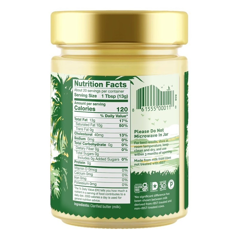 Pure Ghee Clarified Butter 9 oz Natural Grass Fed Cooking Oil gallery