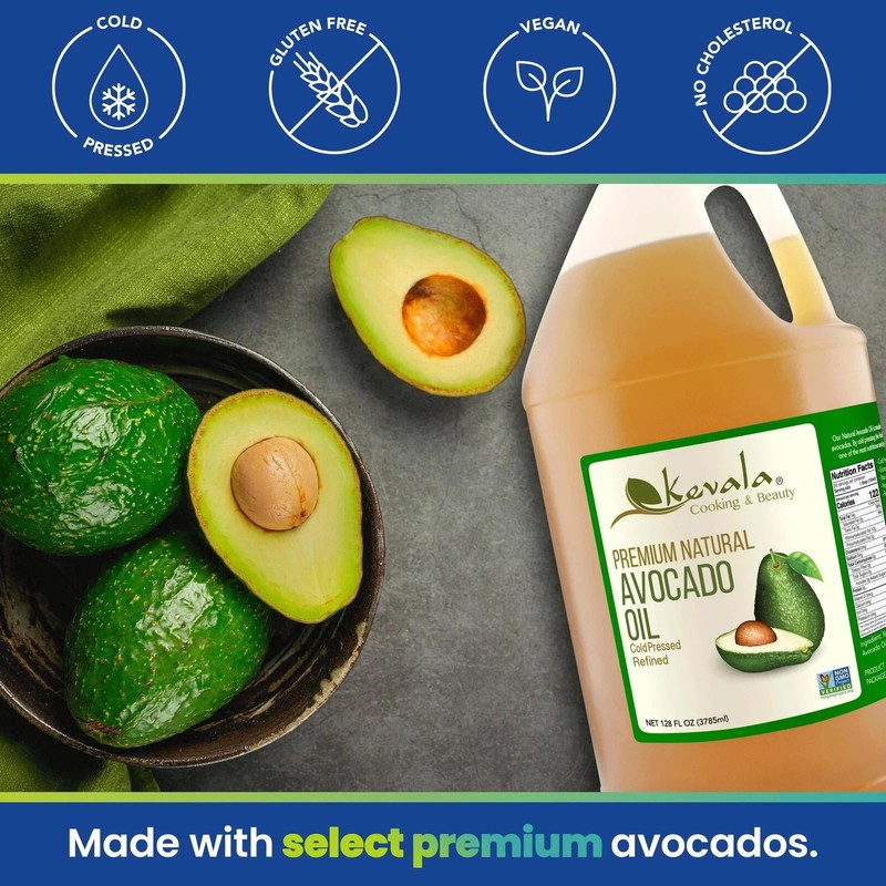 Kevala Organic Avocado Oil 128 Fl Oz - Healthy Cooking Oil High Smoke Point gallery