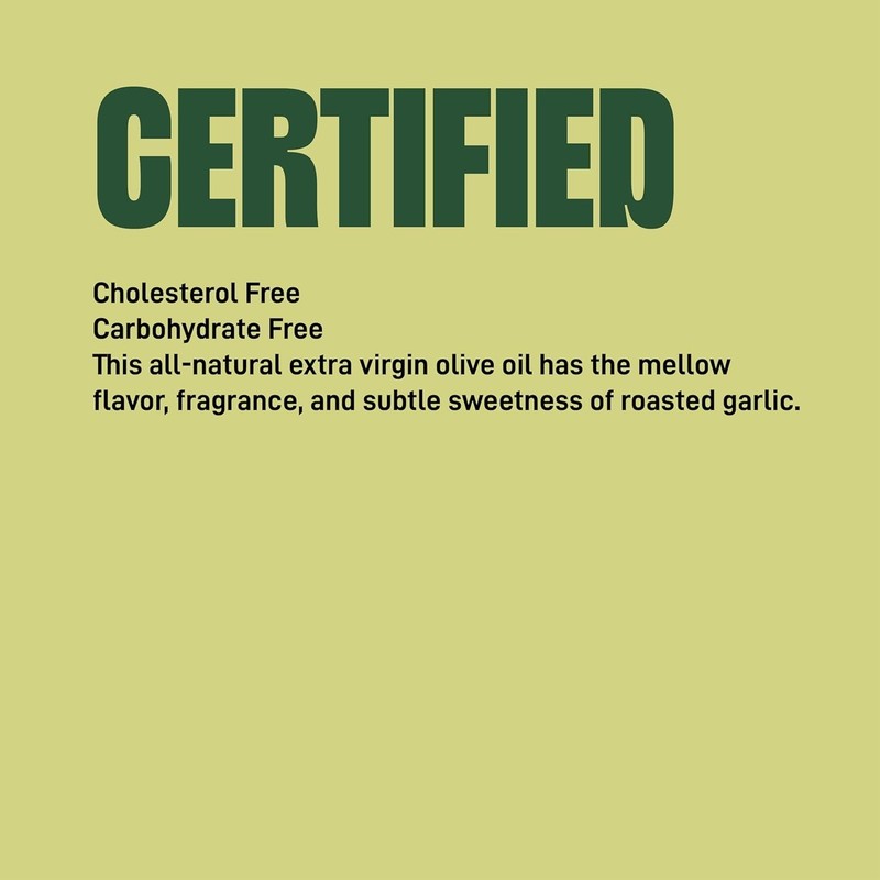 Natural Roasted Garlic Flavor Olive Oil - 32 Fl Oz Unrefined Culinary Essential gallery