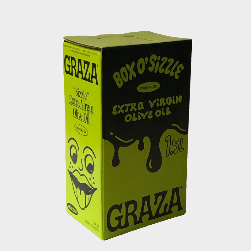 Graza Box O’ Sizzle Extra Virgin Olive Oil — High Heat Cooking Oil, 50.7 Fl Oz
