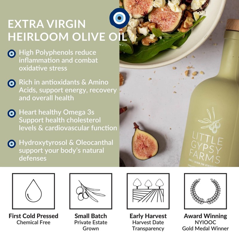 Heirloom EVOO from Little Gypsy Farms Extra Virgin OliveOil from a Single Estate gallery