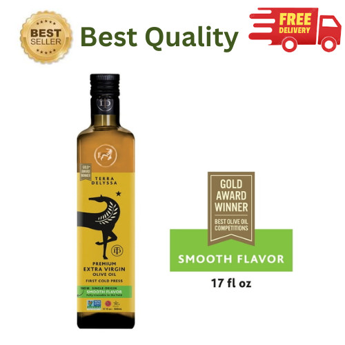 Terra Delyssa Extra Virgin Olive Oil First Cold Pressed 17 fl oz Glass
