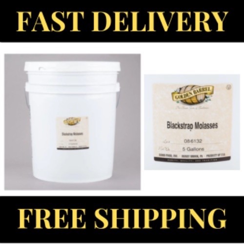 NEW Golden Barrel Sulfur-Free Blackstrap Molasses 5 Gallon Pail Commercial Bulk