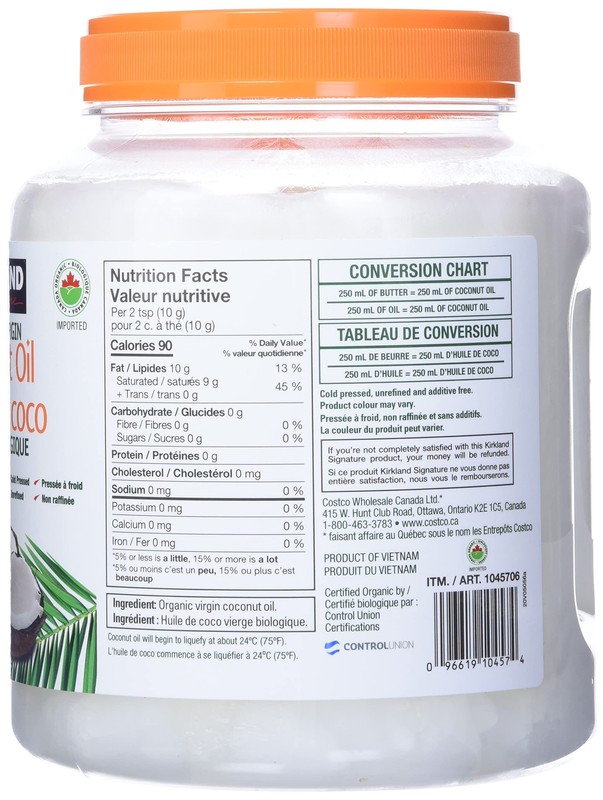 Kirkland Signature Organic Coconut Oil 84 Fl. Oz. gallery