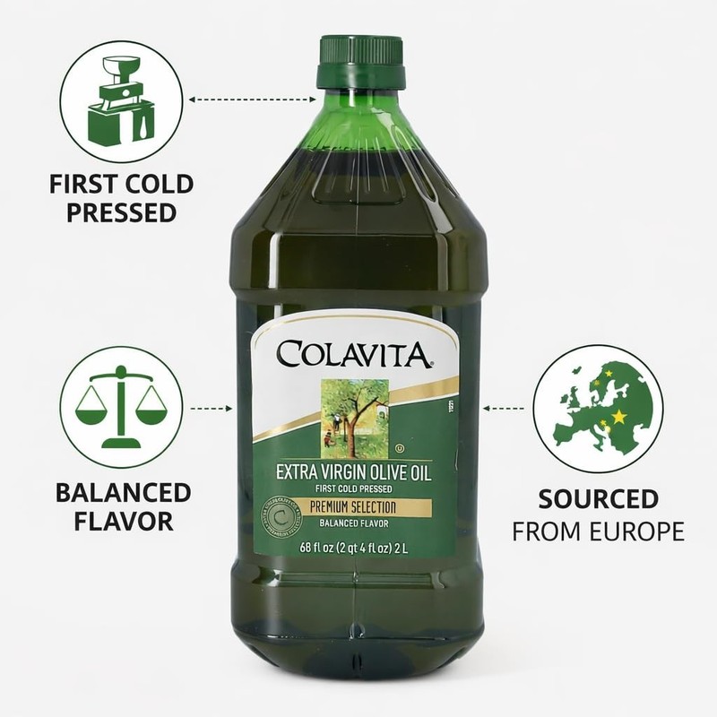 Extra Virgin Olive Oil 68 Oz Cold Pressed Mediterranean Cooking Oil gallery