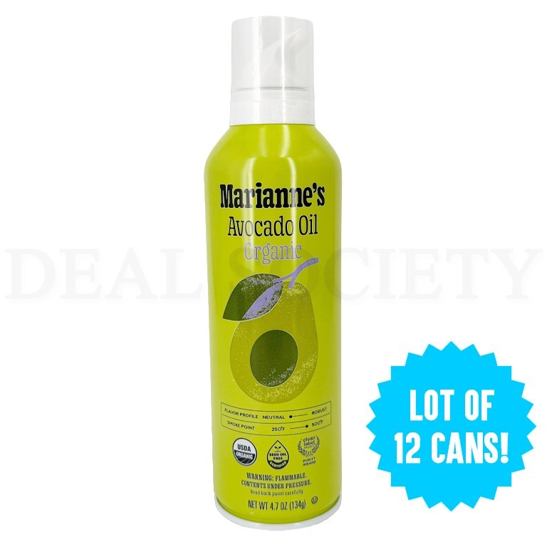 100% Pure Organic Avocado Oil Cooking Spray 4.7oz High Smoke Point Choose Amount