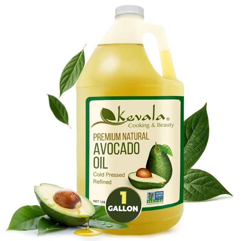 Cold Pressed Avocado Oil Non GMO Kosher High Smoke Point Versatile Cooking Oil