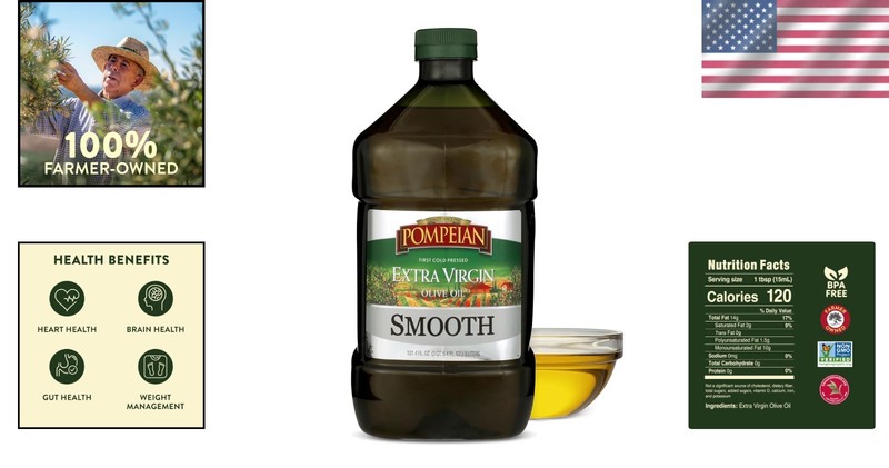 Naturally Gluten Free Extra Virgin Olive Oil - Smooth & Rich Flavor, 101 Fl Oz gallery