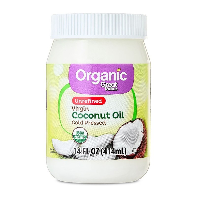 Organic Unrefined Virgin Coconut Oil Cold Pressed 14 fl oz Natural Pure