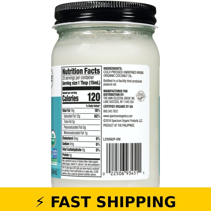 Spectrum Naturals Organic Coconut Oil, 14 fl oz gallery
