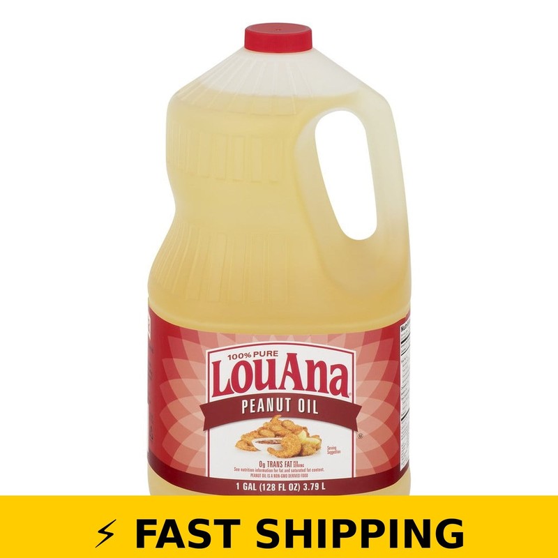 LouAna Pure Peanut Oil for High-Heat Cooking, 128 fl oz