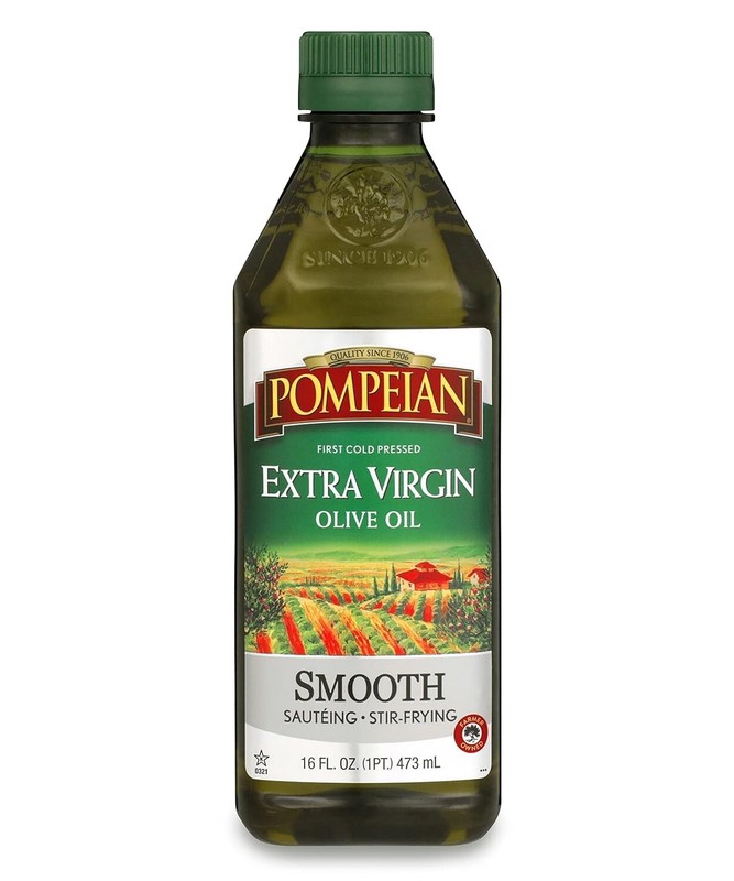 Pompeian Smooth Extra Virgin Olive Oil, First Cold Pressed, Mild and Delicate Fl