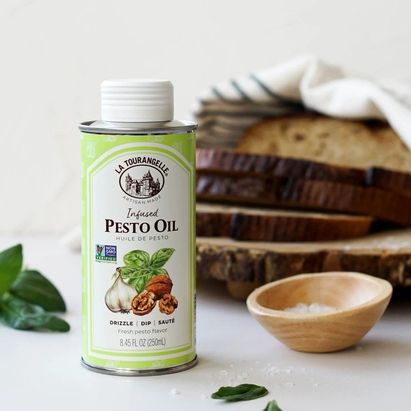 La Tourangelle Infused Pesto Oil 8.45 fl oz. Non-GMO, Kosher, Gluten-Free gallery