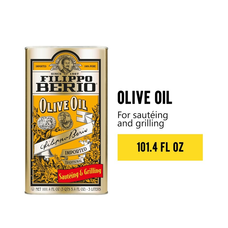 Filippo Berio Pure Olive Oil, 101.4 Ounce Tin gallery
