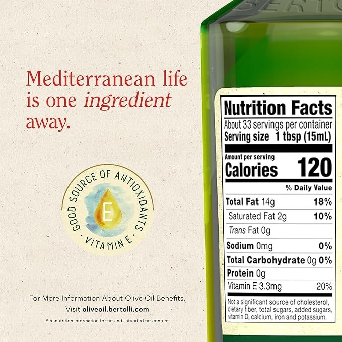 Bertolli Extra Virgin Olive Oil 16.9oz – Premium Mediterranean Cooking Oil gallery