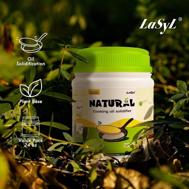 Natural Cooking Oil Solidifier Powder Harden Up to 2.25 Gallon of Fry Oil Away gallery