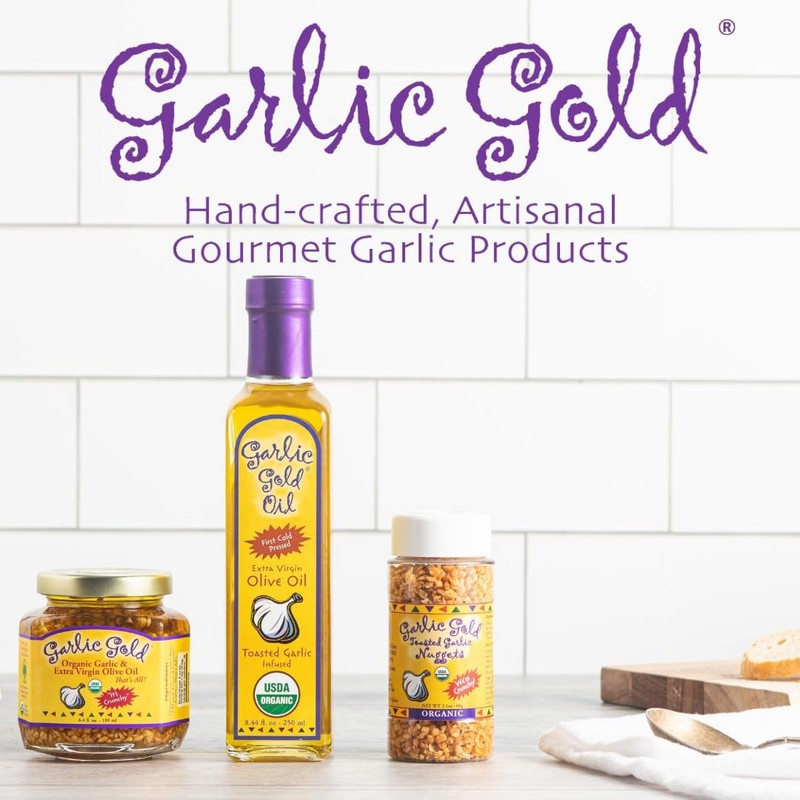 Garlic Gold Extra Virgin Olive Oil Infused with 8.44 Fl Oz (Pack of 3) gallery