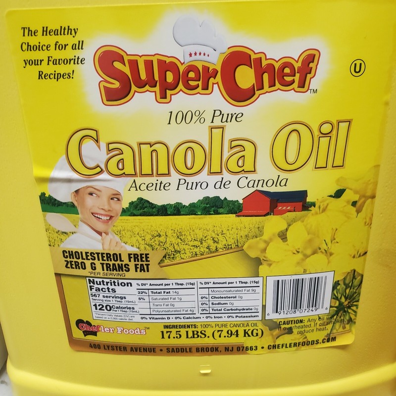 100% superchef Canola Oil - 17.5 lb.