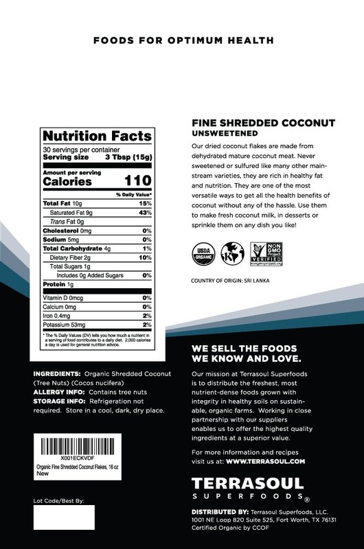 Organic Coconut Flakes, 16 Oz - Finely Shredded | Macaroon Cut… gallery