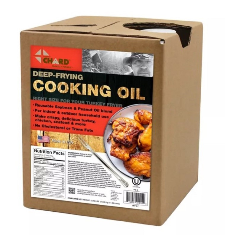 Chard FO-3 No-Cholesterol Deep-Frying Cooking Oil – 3 gallon