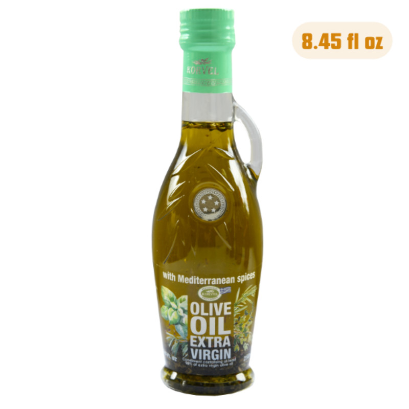 KORVEL Greek EVOO with Mediterranean herbs, Amphora 8.45 fl oz