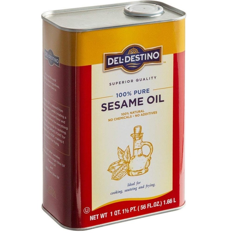 Del Destino 100% Pure, All Natural Toasted Sesame Oil – 1.66 Liter | 1 Tin