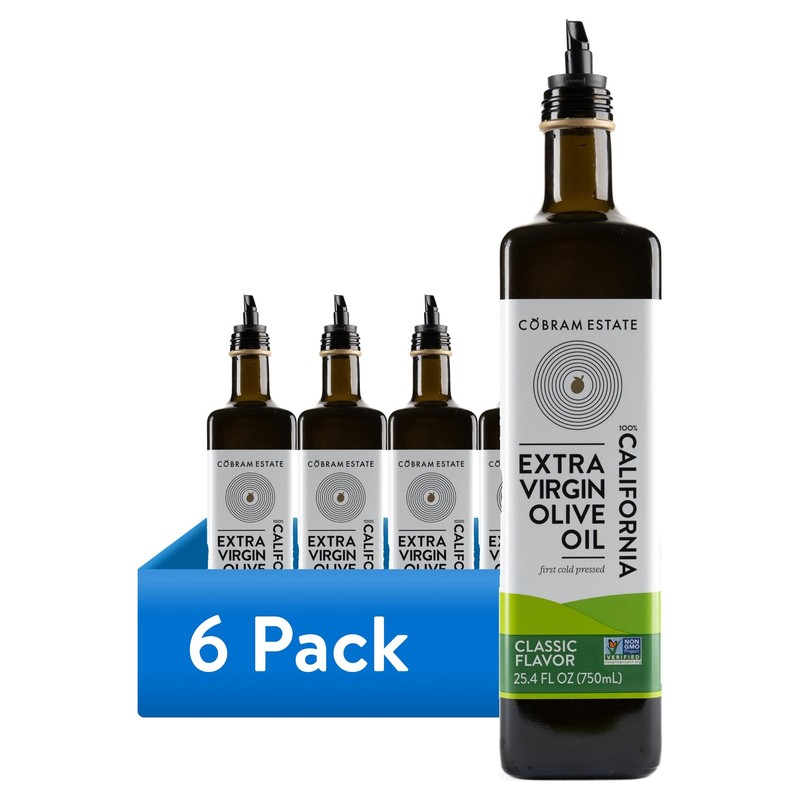 6 pack Estate Classic Flavor 100% California Extra Virgin Olive Oil, 25.4 fl oz