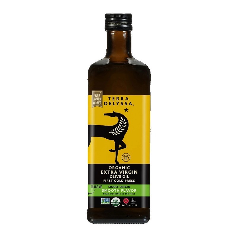Organic Extra Virgin Olive Oil 34 fl oz Glass Bottle Cold Pressed Unrefined gallery