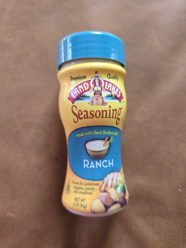 Land O Lakes Ranch Seasoning Container Mia Indian Discountinued Logo 4.5 tall