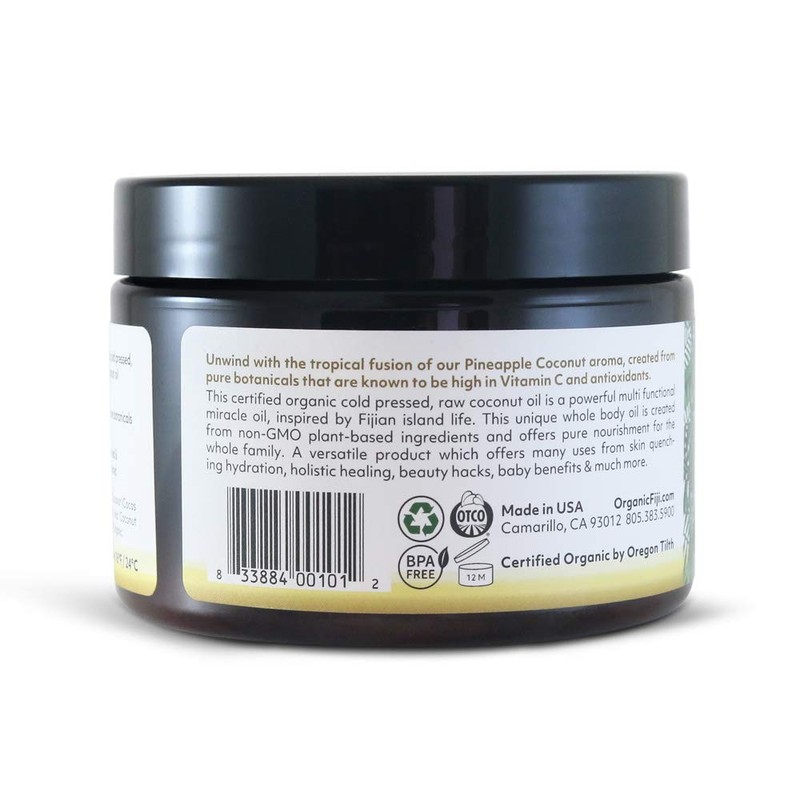 Organic Extra Virgin Coconut Oil 12 Fl Oz Cold Pressed Natural Moisturizer gallery