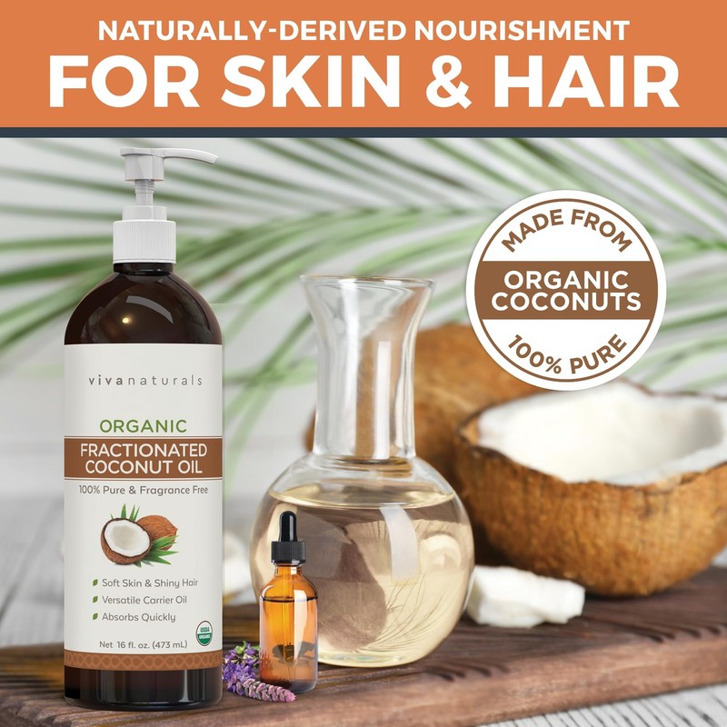 Viva Naturals Organic Coconut Oil, 16 fl oz gallery