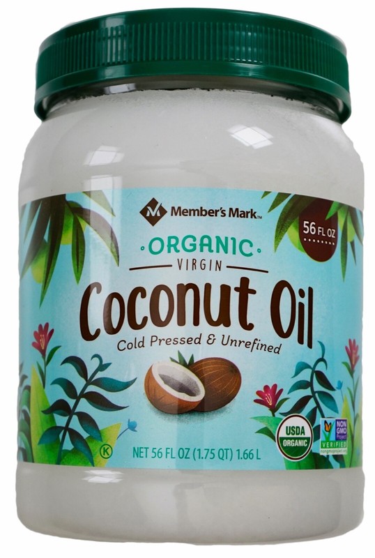 Member’s Mark USDA Organic Virgin Coconut Oil Cold Pressed Unrefined, 56 FL OZ