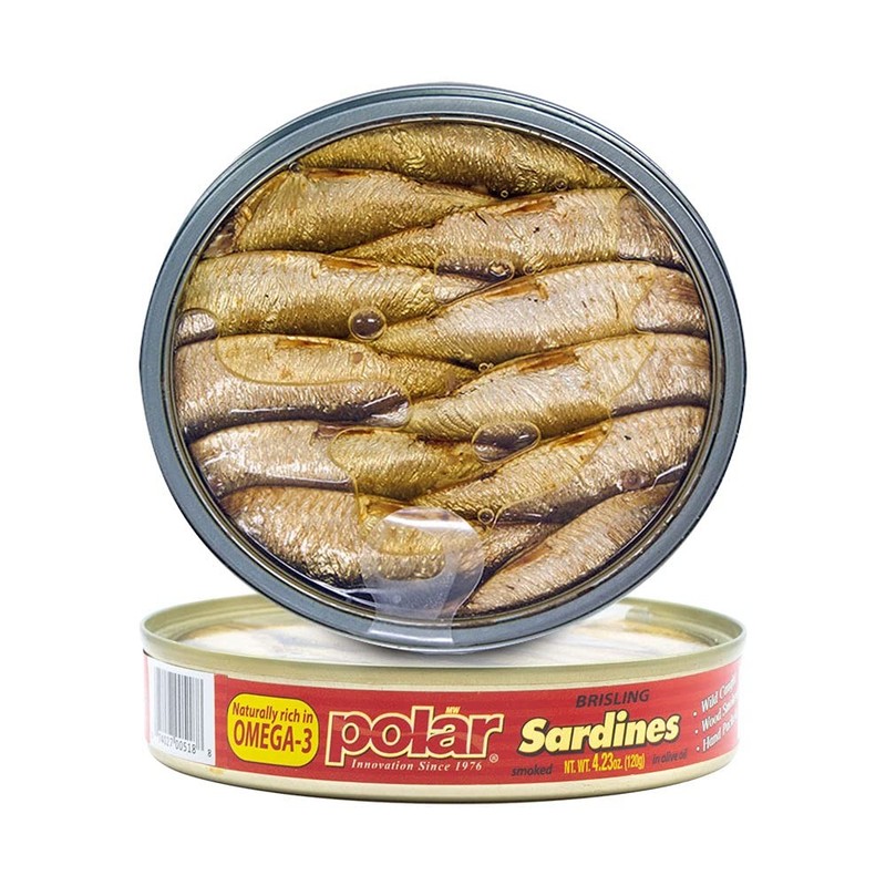 MW Polar Brisling Sardines, Smoked In Olive Oil, 4.23 Ounce (Pack of 12)