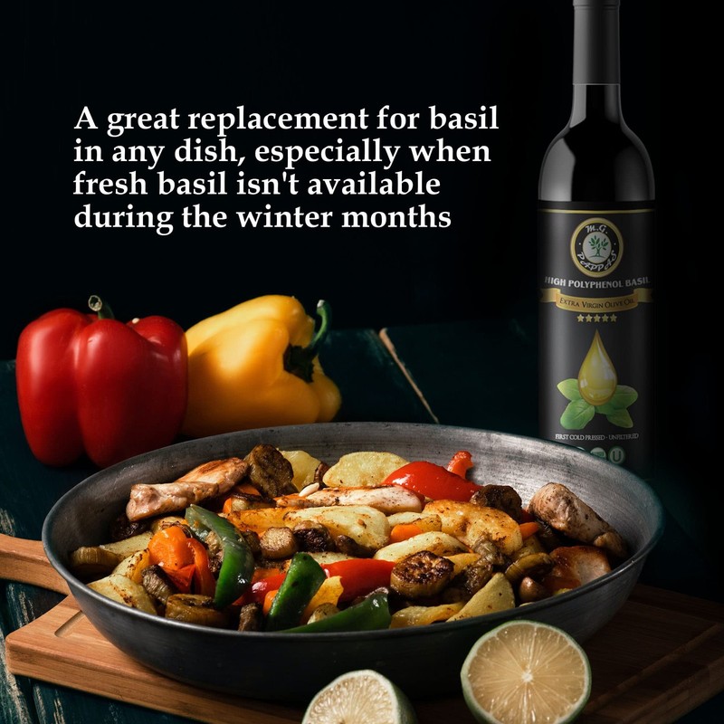 M.G. PAPPAS High Polyphenol Rich Basil Infused Olive Oil - Extra Virgin Olive... gallery