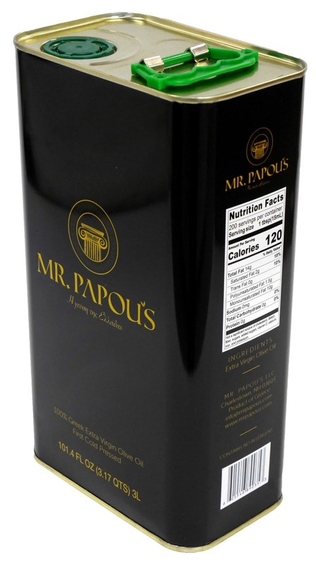 Authentic Greek Extra Virgin Olive Oil - High Polyphenols, Cold Pressed, 3L gallery