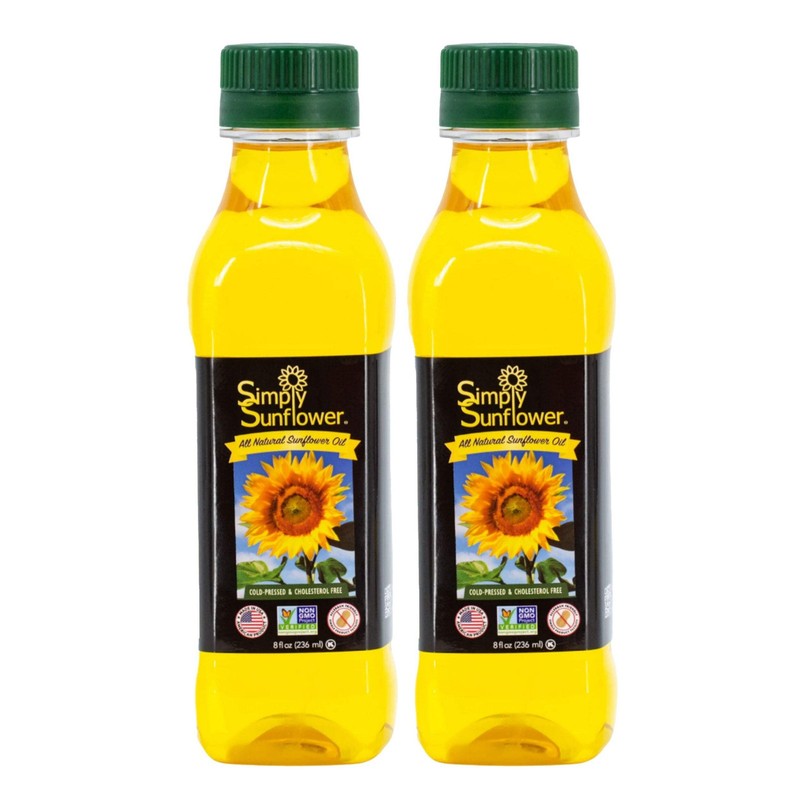 Sunflower Oil | Pack of 2 | 8 oz | Non GMO, Gluten & Nut Free, Vegan | Simply Su