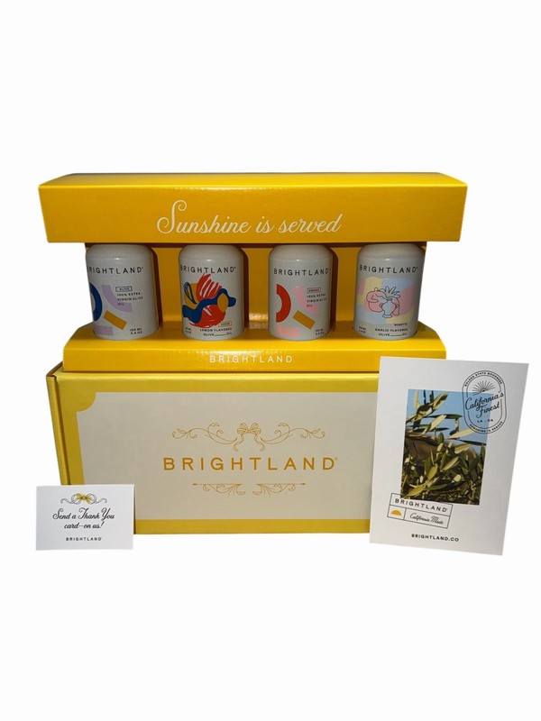 Brightland - 100% Extra Virgin Olive Oil - Alive, Lucid, Awake, Rosette 4-Pack