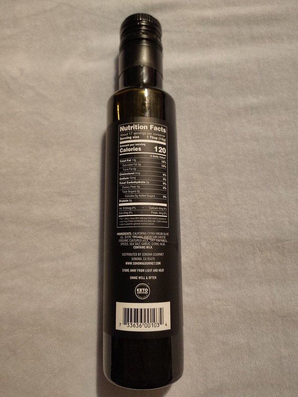 Oil Olive Extra Virgin Basil Parmesan Sonoma Gourmet gallery