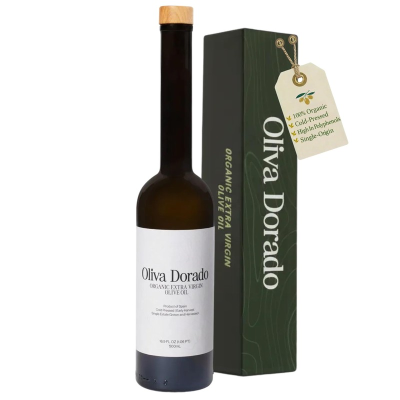 Oliva Dorado Organic Extra Virgin Olive Oil, 100% Unrefined & Cold Pressed, M…