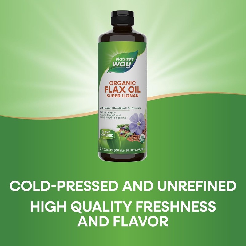 Organic Flax Oil Super Lignan - Cold-Pressed, 24 Fl Oz for Heart Health gallery