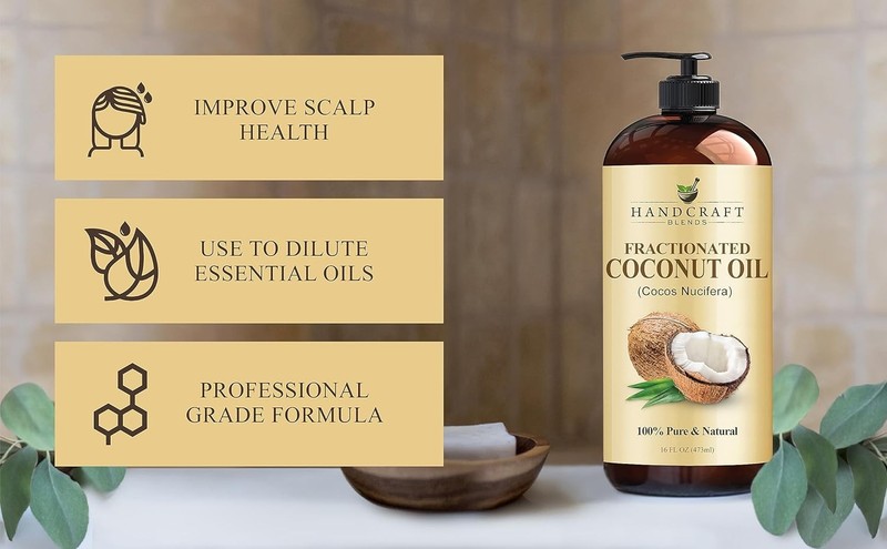 Handcraft Blends Fractionated Coconut Oil - 16 Fl Oz - 100% Pure and Natural - P gallery