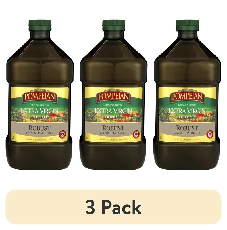 (3 pack) Pompeian Robust Extra Virgin Olive Oil – 101 fl oz