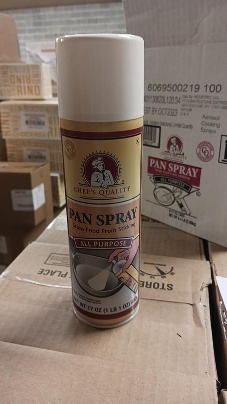 Chefs's Quality All Purpose Pan Spray 17 oz bottles ( Case Pack of 6)