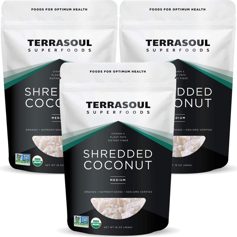 Organic Coconut Flakes 3 Lbs 3 Pack - Medium Flakes | Unsweetened | Perfect f...