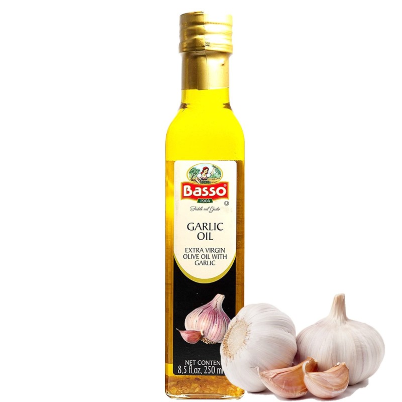 Garlic Oil Infused Premium Extra Virgin Olive Oil 8.5 Fl Oz 250 ml