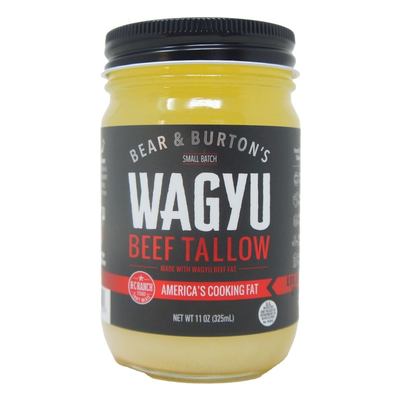 Bear & Burton’s Beef Tallow, Wagyu Cooking Fat, 11 oz Jar