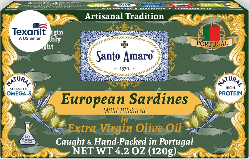 – Authentic European Sardines in Extra Virgin Olive Oil, Wild Caught and Hand-Pa